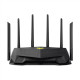 Wireless Wifi 6 Dual Band Gaming Router | TUF-AX6000 | 802.11ax | 1148+4804 Mbit/s | 10/100/1000 Mbit/s | Ethernet LAN (RJ-45) ports 5 | Mesh Support Yes | MU-MiMO Yes | No mobile broadband | Antenna type External