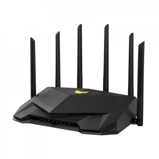 Wireless Wifi 6 Dual Band Gaming Router | TUF-AX6000 | 802.11ax | 1148+4804 Mbit/s | 10/100/1000 Mbit/s | Ethernet LAN (RJ-45) ports 5 | Mesh Support Yes | MU-MiMO Yes | No mobile broadband | Antenna type External