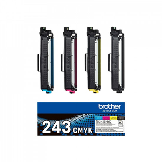 Brother TN-243CMYK, Toner Value Pack | Brother TN243CMYK | Brother TN243CMYK Value Pack - 4-pack - black, yellow, cyan, magenta - original - toner cartridge | Toner cartridge | Black, yellow, cyan, magenta