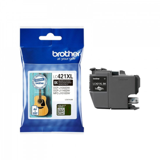 Brother LC421XLBK Ink Cartridge, Black | Brother Brother LC | LC421XLBK | Brother LC421XLBK - High Yield - black - original - ink cartridge | Ink cartridge | Black