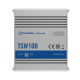 Teltonika | Industiral POE+ Swith | TSW100 | Unmanaged | Desktop | 1 Gbps (RJ-45) ports quantity 5 | SFP ports quantity | PoE ports quantity 4 | PoE+ ports quantity 4 | Power supply type | 24 month(s)