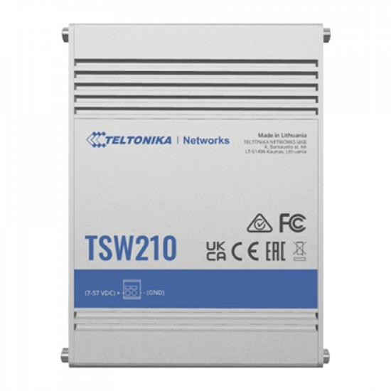 Teltonika | Switch | TSW210 | Unmanaged | Wall mountable | Gigabit Ethernet (copper) ports quantity 8 | SFP ports quantity 2 | 24 month(s)