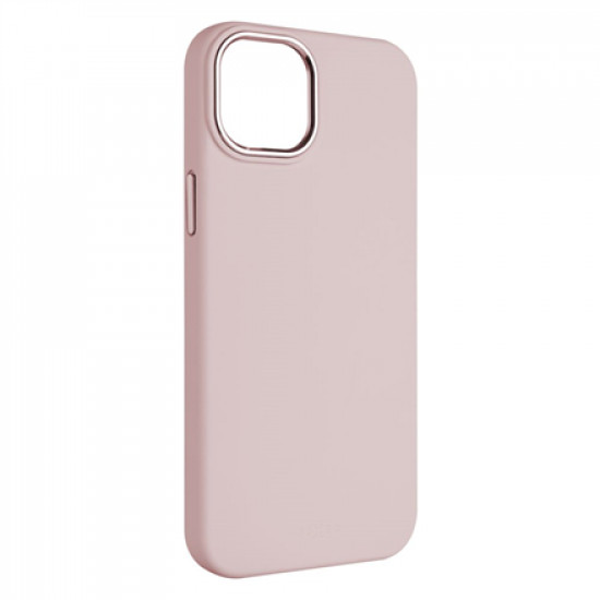 Fixed | MagFlow | Back cover | Apple | iPhone 15 Plus | Liquid silicon | Pink