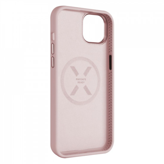 Fixed | MagFlow | Back cover | Apple | iPhone 15 | Liquid silicon | Pink