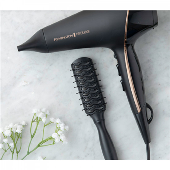 Remington AC9140B ProLuxe Hair Dryer, Blac | Remington ProLuxe Hair Dryer | AC9140B | 2400 W | Number of temperature settings 3 | Ionic function | Diffuser nozzle | Black