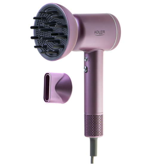 Adler Hair Dryer | AD 2270p SUPERSPEED | 1600 W | Number of temperature settings 3 | Ionic function | Diffuser nozzle | Purple