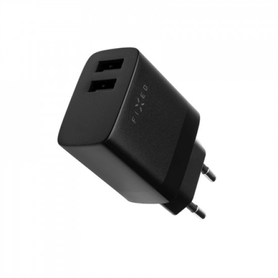 Fixed | Dual USB Travel Charger 17W | FIXC17N-2U-BK