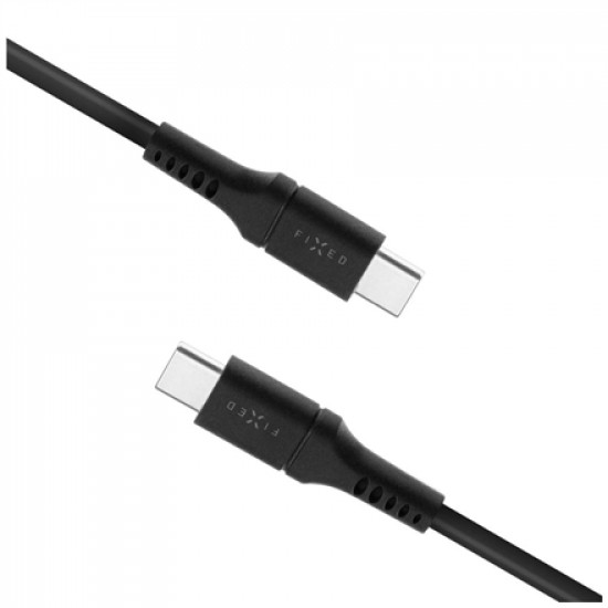 Fixed | Liquid Silicone Cable USB-C/USB-C, 1.2m, 60W | FIXDLS-CC12-BK | Black