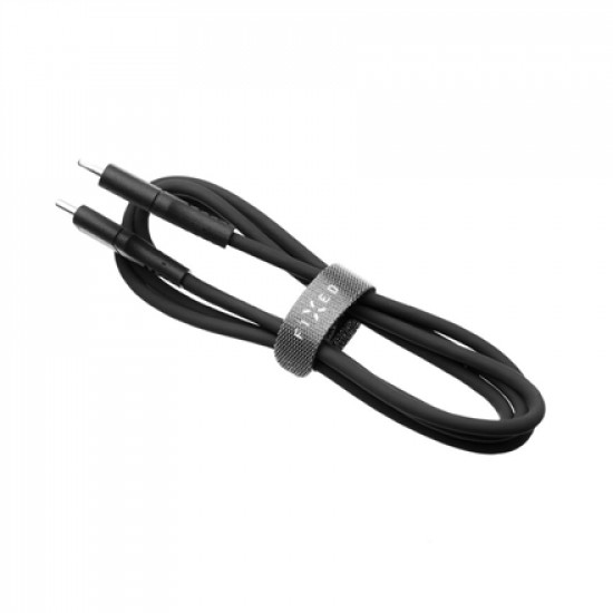 Fixed | Liquid Silicone Cable USB-C/USB-C, 1.2m, 60W | FIXDLS-CC12-BK | Black