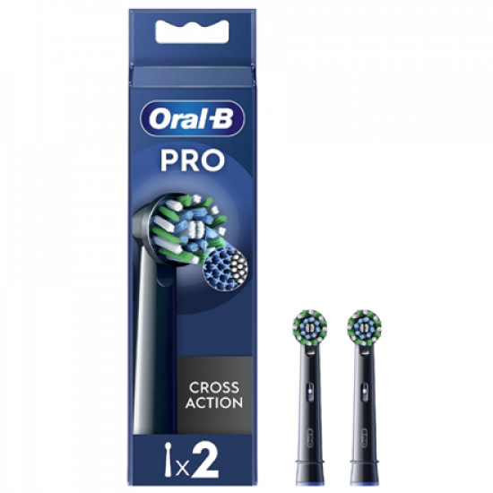 Oral-B | Replaceable toothbrush heads | EB50BRX-2 Cross Action Pro | Heads | For adults | Number of brush heads included 2 | Black