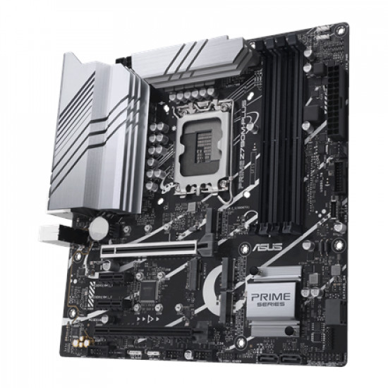 Asus | PRIME Z790M-PLUS | Processor family Intel | Processor socket LGA1700 | DDR5 | Supported hard disk drive interfaces SATA, M.2 | Number of SATA connectors 4