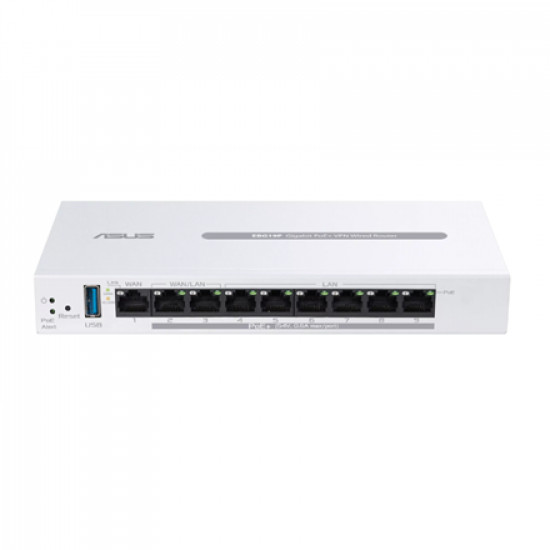 9-Port Gigabit PoE+ VPN Wired Router | EBG19P | 802.11ac | Ethernet LAN (RJ-45) ports 8 | Mesh Support Yes | MU-MiMO No | 5G | Antenna type Internal