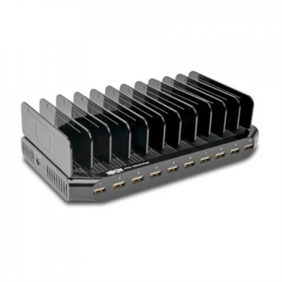 Tripp Lite | 10 Port USB Charging Station with Adjustable Storage | U280-010-ST-CEE | 96 W