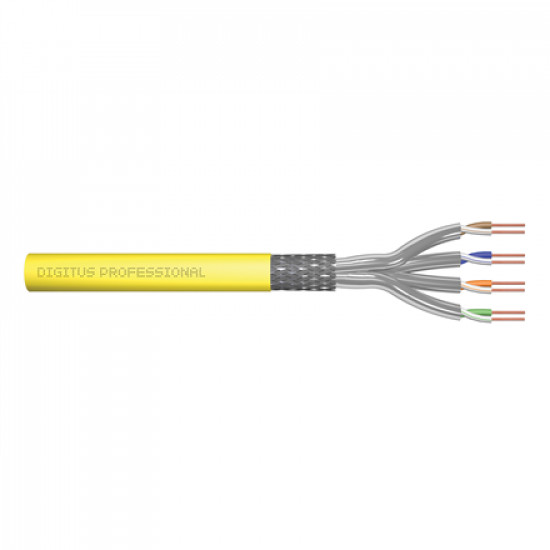 Digitus | Cat 7A class FA, S/FTP, Twisted Pair installation cable, simplex, 1500 MHz | DK-1744-A-VH-10-P