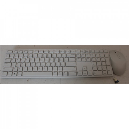 SALE OUT. Dell Keyboard and Mouse KM5221W Pro Wireless US International White, UNPACKED AS DEMO | Dell Keyboard and Mouse | KM5221W Pro | Keyboard and Mouse Set | Wireless | Mouse included | US | UNPACKED  AS DEMO | White | 2.4 GHz