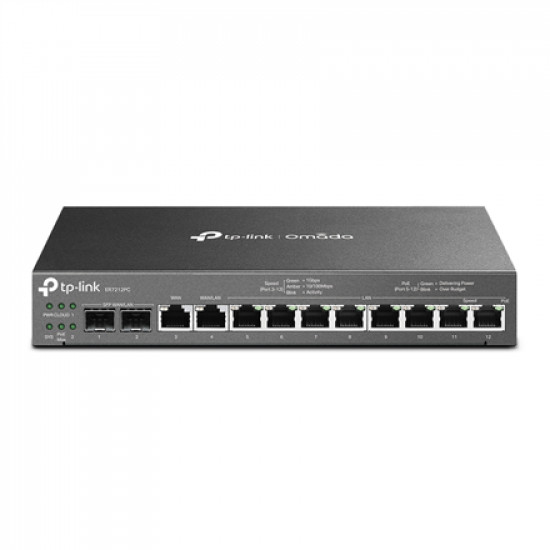 Omada 3-in-1 Gigabit VPN Router | ER7212PC | 802.1q | 10/100/1000 Mbit/s | Ethernet LAN (RJ-45) ports 8 | Mesh Support No | MU-MiMO No | No mobile broadband