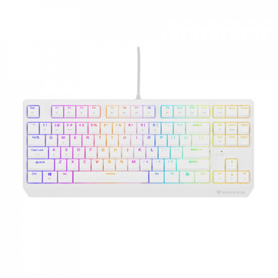 Genesis THOR 230 | Mechanical Gaming Keyboard | Wired | US | White | USB Type-A | Outemu Brown