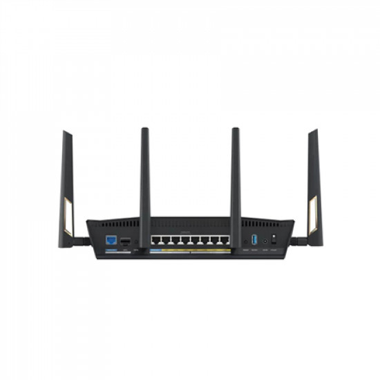 Dual-band WiFi 7 AiMesh Extendable Performance Router | RT-BE88U | 802.11be | 10/100/1000 Mbit/s | Ethernet LAN (RJ-45) ports 4 | Mesh Support Yes | MU-MiMO Yes | 3G/4G data sharing | Antenna type External