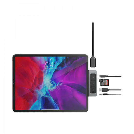 Hyper | HyperDrive Media 6-in-1 USB-C Hub for iPad Pro/Air | HDMI ports quantity 1