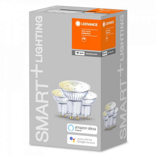 SMART+ WiFi Spot Warm White 40 5W 45° 2700K GU10, 3pcs pack | GU10 | 5 W | Warm White 2700K | Wi-Fi