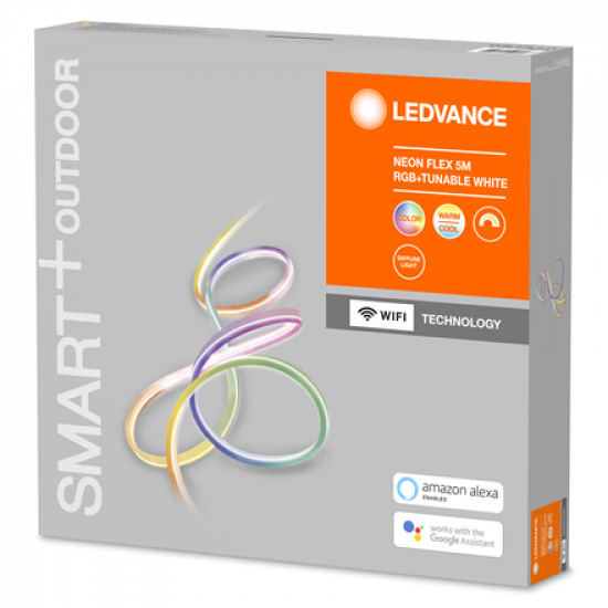 Ledvance|SMART+ WiFi Neon Flex RGBW Multicolor 15W 2700-6500K, 5 meters, Outdoor IP44, Plug Type-C (EU)|15 W|RGBW|Wi-Fi