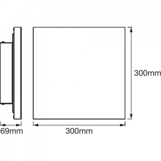 Ledvance SMART+ WiFi Planon Frameless Square RGBW | Tunable White/RGB