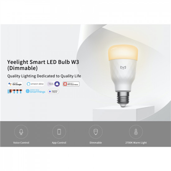 Smart Bulb | W3 (White) | 8 W | 2700 K | 15000 h | LED lamp | 220 V