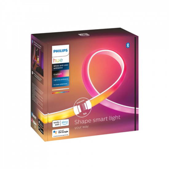 Philips Hue|Lightstrip Extension|Hue Gradient Lightstrip 1m Extension|White and colored light