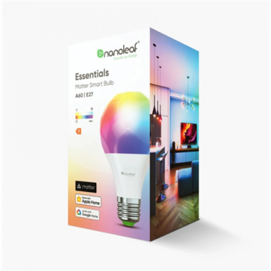 Essentials Smart A60 Bulb E27 Matter 9W 806Lm RGBCW 2700-6500K | E27 | 8.5 W | RGBCW | Bluetooth, Thread