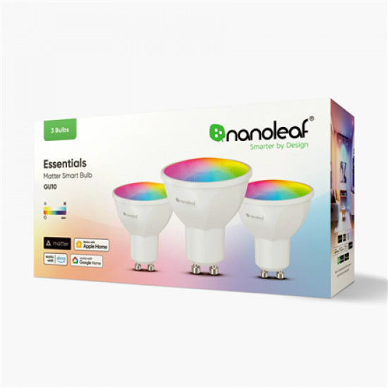 Essentials Smart GU10 Bulb Matter 5W 400Lm RGBCW, 3pcs pack | GU10 | 5 W | RGBCW | Bluetooth, Thread