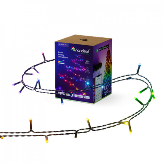 Nanoleaf|1D Outdoor Holiday String Lights Starter Kit 250LED 20m|18 W|RGBW|WiFi, Matter