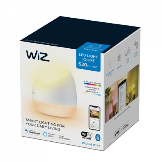 WiZ|Smart WiFi Squire Table Lamp|9 W|2200-6500 K