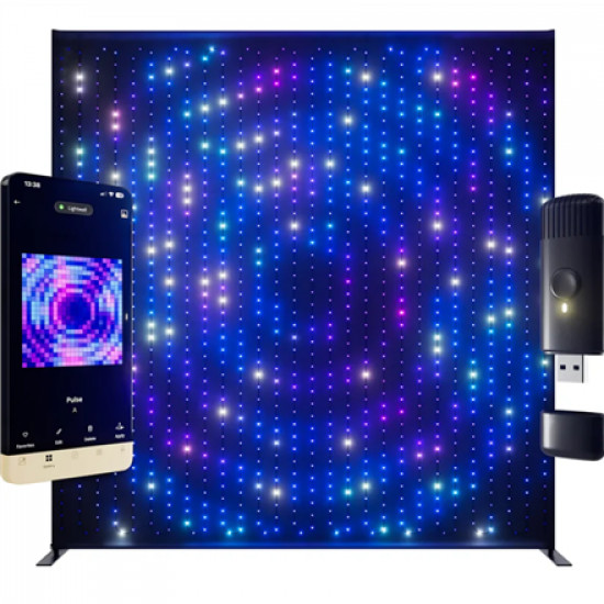 Twinkly|Lightwall Smart LED Backdrop Wall 2.6 x 2.7 m|RGB, 16.8 million colors