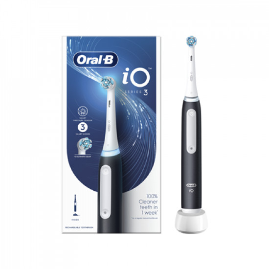 Oral-B | Electric Toothbrush | iO3 Series | Rechargeable | For adults | Number of brush heads included 1 | Number of teeth brushing modes 3 | Matt Black