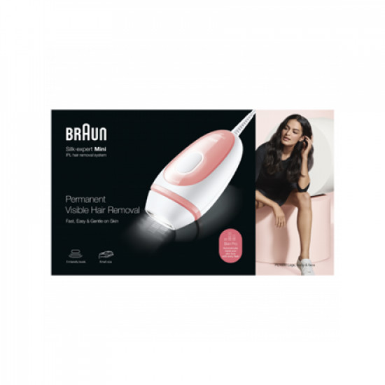 Braun | PL1000 Silk-expert Mini IPL | Epilator | Operating time (max) min | Bulb lifetime (flashes) 300.000 | Number of power levels 3 | White/Pink