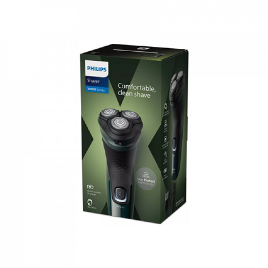 Philips | Shaver | X3002/00 | Operating time (max) 40 min | Wet & Dry | NiMH | Black