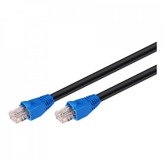 Goobay CAT 6 Outdoor Patch Cable, U/UTP, 50 m, Black