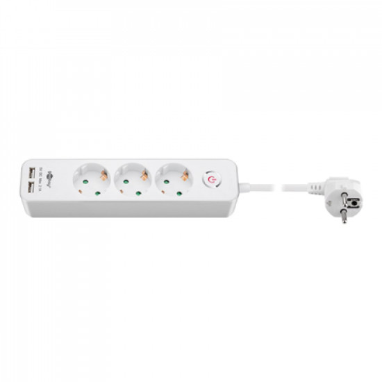 41264 3-Way Power Strip with Switch and USB | Sockets quantity 3