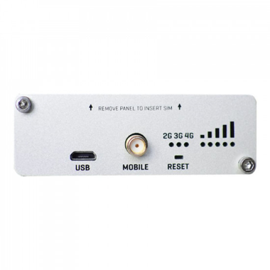 LTE Gateway: No WiFi, 4G, Input/Output, Micro USB | LTE Gateway | TRB141 | No Wi-Fi | Ethernet LAN (RJ-45) ports 0 | Mesh Support No | MU-MiMO No | 2G/3G/4G | Antenna type 1 x SMA for LTE | 1 x Virtual network interface via micro USB