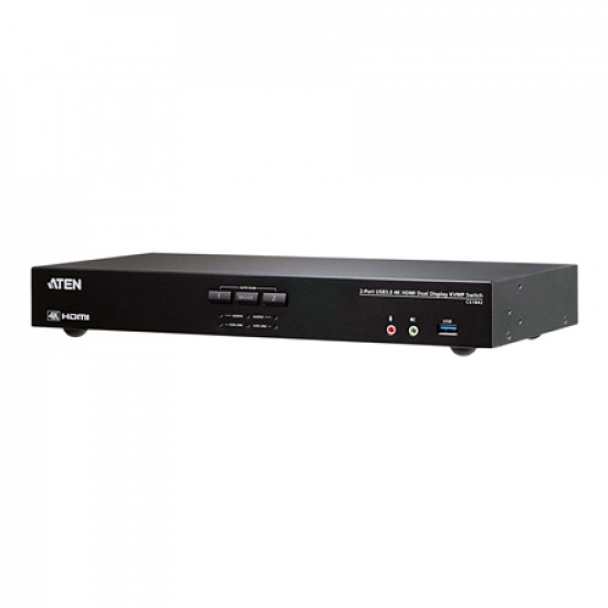 Aten CS1842-AT-G 2-Port True 4K HDMI Dual-View KVM Switch with Audio & USB 3.0 Hub | Aten