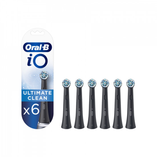 Oral-B | Toothbrush replacement | iO Ultimate Clean | Heads | For adults | Number of brush heads included 6 | Number of teeth brushing modes Does not apply | Black