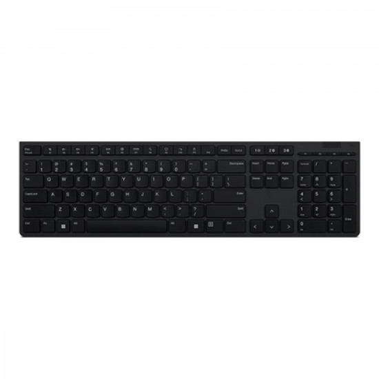 Lenovo | Professional Wireless Rechargeable Keyboard | 4Y41K04068 | Keyboard | Wireless | US | Grey | Scissors switch keys