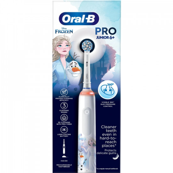 Oral-B | Electric Toothbrush | Frozen Pro Series 3 | Rechargeable | For kids | Number of brush heads included 1 | Number of teeth brushing modes 3 | White