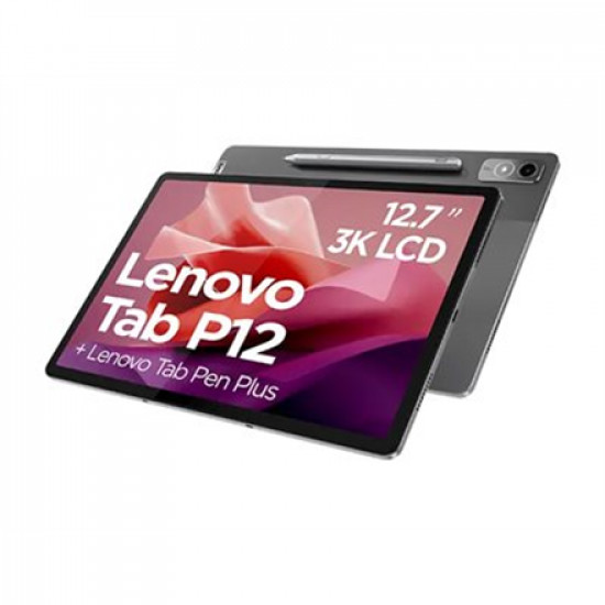 Lenovo Tab P12 TB370FU Touch 12.7 3K MediaTek Dimensity 7050/8GB/256GB/Integrated Arm Mali-G68/Android 13/Grey/FP/2Y Warranty