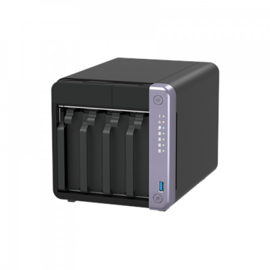 QNAP Cost-effective 4-bay 10GbE NAS | TS-432X-4G | Alpine | AL524 | Processor frequency 2 GHz | 4 GB | DDR4 SODIMM | 90W adapter (12VDC), 100-240VAC