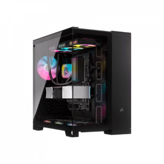 Corsair 6500X Mid-Tower Dual Chamber PC Case, Black/Obsidian Aluminum