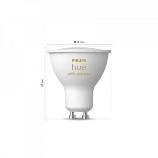 Philips Hue Smart Spotlight, 2 pcs pack | GU10 | 4.2 W | Warm to cool white light