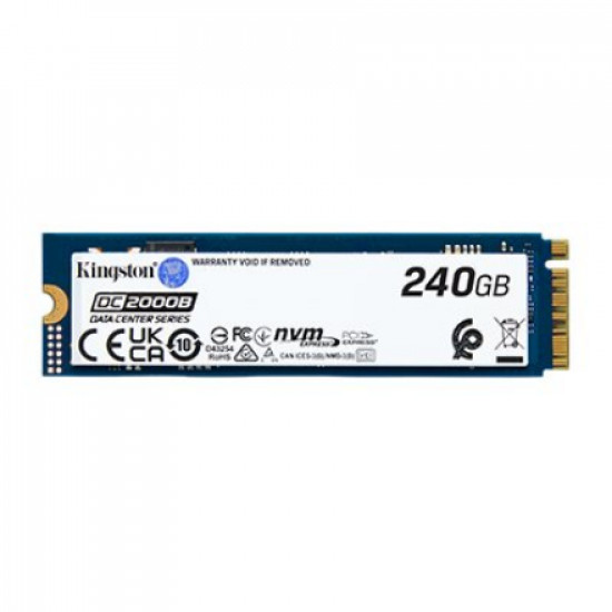 Kingston SSD | DC2000B | 240 GB | SSD form factor M.2 2280 | Solid-state drive interface PCIe NVMe Gen 4.0 (x4) | Read speed 4500 MB/s | Write speed 400 MB/s