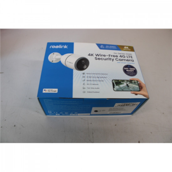 SALE OUT. Reolink Go Series G340 4K 4G LTE Wire Free Camera, White, DEMO | Reolink 4G LTE Wire Free Camera | Go Series G340 | Bullet | 8 MP | Fixed | IP65 | H.265 | Micro SD, Max. 128GB | DEMO