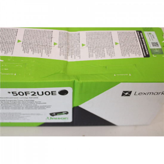 SALE OUT. Lexmark 50F2U0E Cartridge, Black/ , DAMAGED PACKAGING | Lexmark 50F2U0E | 502UE Ultra High Yield Corporate Cartridge (20k) | Cartridge | Black | DAMAGED PACKAGING